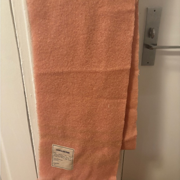 zadig & voltaire orley sparkling scarf large scarf in orange - Picture 3 of 5